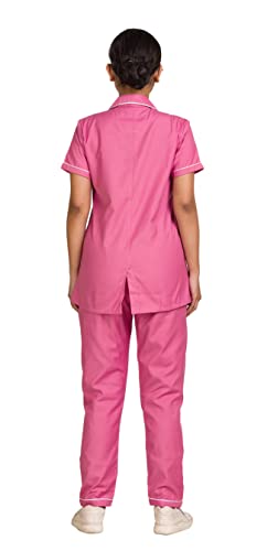 Image of Unisex Nurse Uniform With Normal Length Half Sleeves Top With 2 Pockets Regular Fit Pant Two Side Pockets - Ideals for Hospital Staff /Clinics /Nanny Uniforms |
