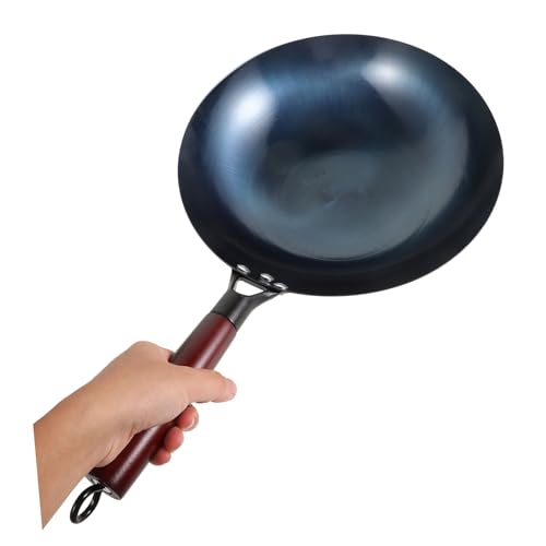 Wok tradicional pequeño hierro con antiadherente Ciieeo miniatura 3