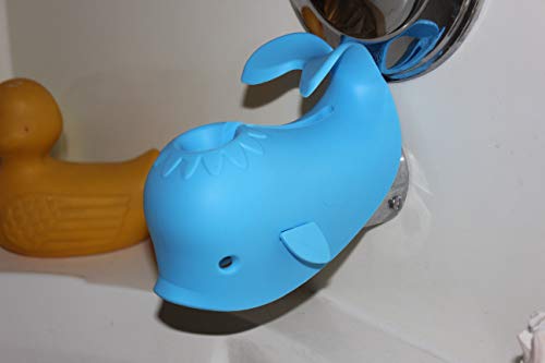 Bath Spout Cover for Bathtub - Faucet Baby Covers Protects Baby During Bathing Time While Being Fun. Cute Soft Whale to Making Enjoyable Safe Baths Your Child Will Love. (1 Pack, Light Blue)
