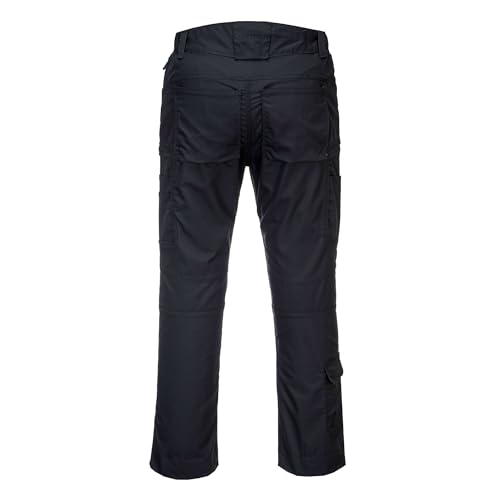 Image of Portwest T802 KX3 Ripstop Stretch Work Pants Black | Black, 46 Waist, Ripstop, Stretch Fabric, Multi Pocket, Durable, Work Pants
