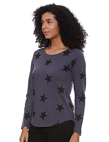 Image of A.T.U.N. (ALL THINGS UBER NICE) Womens Printed Cotton Long Sleeve Regular T-Shirt (Pack of 3)