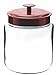 Anchor Hocking Montana Glass Jars with Fresh Sealed Lids, Red Metal, 96 oz (Set of 2)