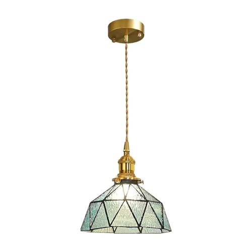 Lustre en verre vintage ZR98US au-dessus de l'îlot de cuisine pour vos repas