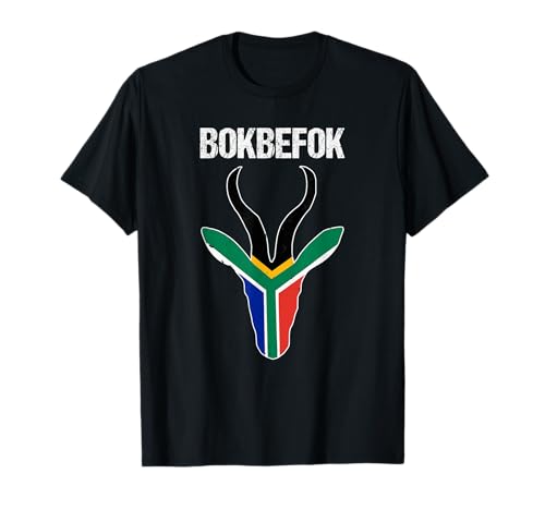 Bokbefok South African Rugby Bokke South Africa Flag Colours T-Shirt