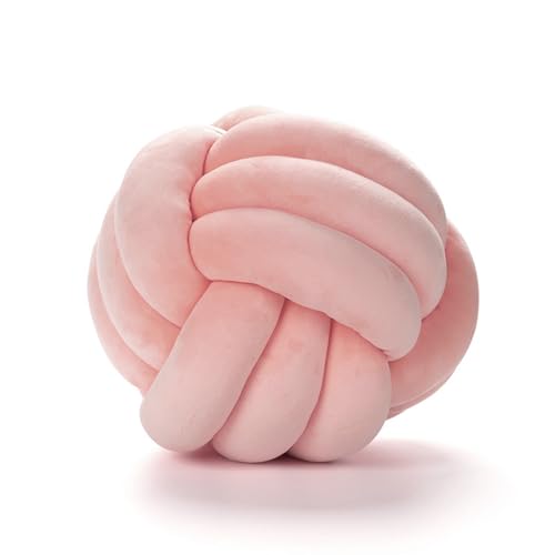 GYCS Oreiller en Forme De Boule De Noeud Coussin Rond Décoratif Coussin en Velours Tissé À La Main Décor De Chambre pour Salon Chambre Room Decor...