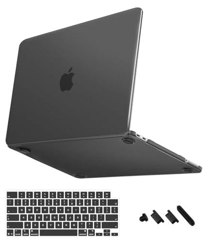 Image of Midkart Matte Finish Case Compatible with MacBook Neo 13 inch 2026 Release Model A3404 A18 Pro Chip Ultra Thin 3 in 1 Kit Exact Fit Fingerprints Resistant Protective Hard Shell Cover, Black Clear