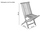 Teak Klappstuhl Menorca, Teakholz geschliffen, naturbelassen strapazierfähig - 7