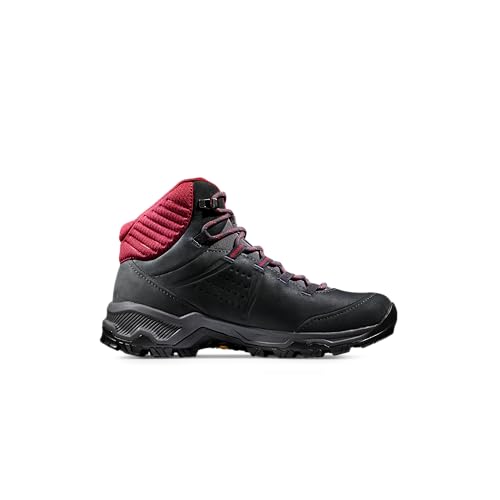 Mammut Nova IV Mid GTX Women | Wanderschuhe für Damen, Wasserdichte Trekkingschuhe, Outdoor Schuhe, Gore-Tex Bergschuhe, Sportschuhe für Hiking | Black-Blood Red, 6.5
