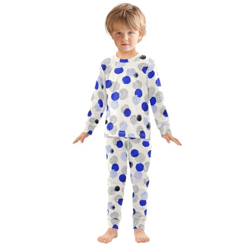 Cartoon Pajamas Set Dot Pattern Long Sleeve PJs Cotton Jammies Sleepwear Top and Pants Multicolor3