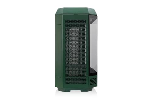 Thermaltake The Tower 600 | E‑ATX Mid‑Tower Gehäuse | 3‑Seiten‑Tempered‑Glass | Vertikales Design | Unterstützt ATX/ATX Mainboards | Kompatibel mit 420‑mm‑Radiatoren & High‑End‑GPUs | Racing Green
