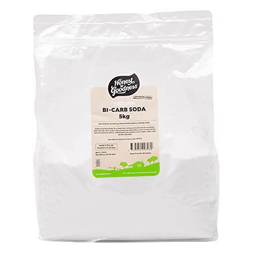 Honest to Goodness Bi-Carb Soda, 5 kg - Aluminum Free, Pure and Safe. Both Pharmaceutical Grade and Food Grade. Kind to the Environment and Family Safe.