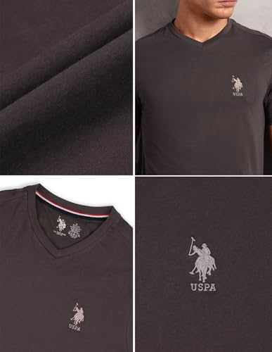 Image of U.S. Polo ASSN. Men's I638 V-Neck Embroidered Logo Lounge T-Shirt