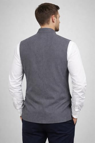 Image of LATEST CHIKAN Men's Nehru Jacket | Ethnic Waistcoat with Mandarin Collar | Premium Textured Fabric | Party, Wedding