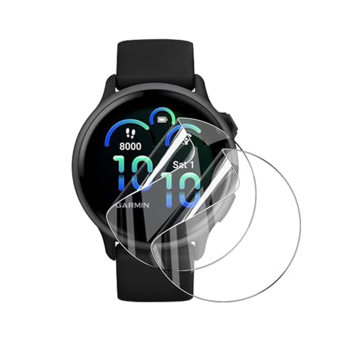 AOKUMA Schutzfolie für vivoactive 6/5 [2 Stück] Weiche TPU Displayschutzfolie Kompatibel mit vivoactive 6 / vivoactive 5 HD Klarsicht Displayschutz Kratzfest Anti-Öl Anti-Blasen