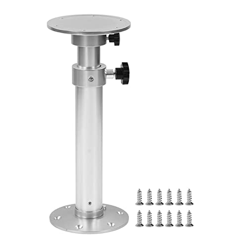 Table Pedestal Stand, Pedestal Detachable Table Base Stand, Table Pedestal Leg 445?690mm Adjustable 360° Rotation Aluminium Alloy for RV Boat Yacht Home