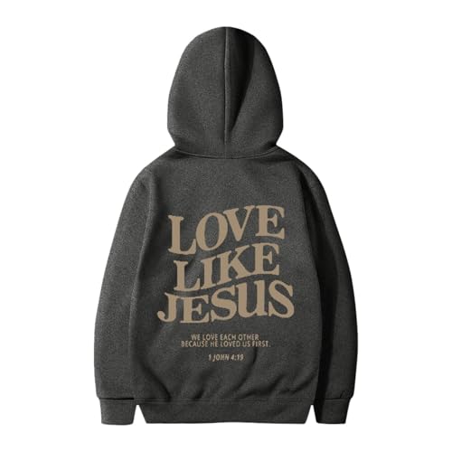 Love Like Jesus Hoodies for Men Christian Religious Sayings Pullover Sweater Trendy Bible Verse Fall Preppy Outfit4