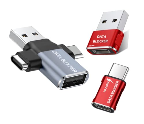 BUISAMG Data Blocker, USB C Data Blocker for iPhone, Protect Against Juice Jacking (3-pcs) - image 1