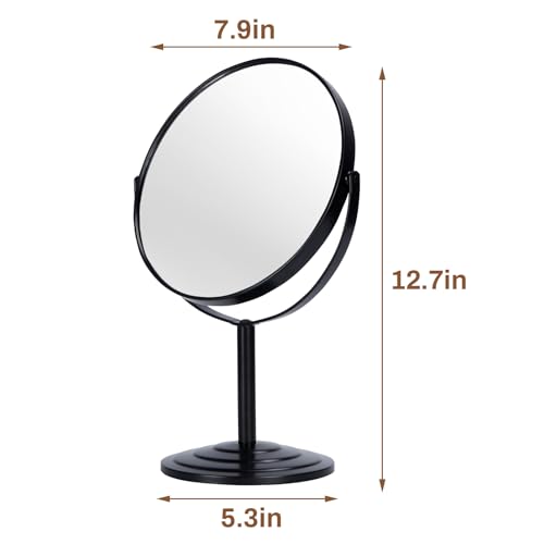 Espejo para maquillaje con aumento 1x 3x negro 12 in miniatura 2