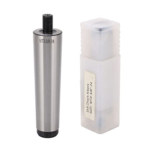Drill Chuck Arbor MT3 to 3/8in-24 Hardened Morse Taper for Various Drill Machines