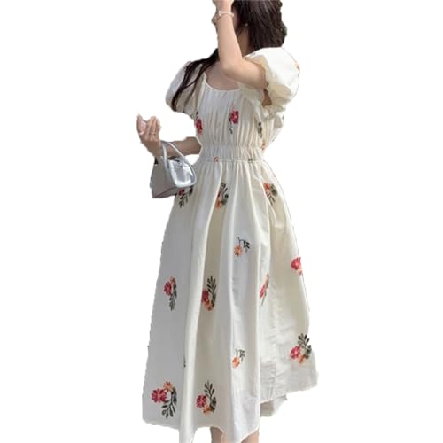 Robe longue fleurie col carré pour vos soirées d'été