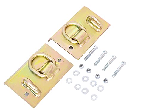 OneChoi Tractor Bucket Hooks, Bolt on Grab Hooks G70 Grade, Forged D Rings, Tow Hook Bolts with Curved Edge for Tractor Bucket RV UTV (Heavy Duty Bucket 2.5“ Bolt)