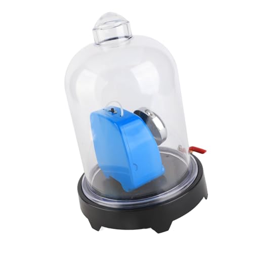 Image of Fockety Vacuum Jar with Base, in Vacuum Jar Transparent PVC Vacuum Demonstration Hood Vaccum Demonstration Kit Sound Physics Demonstration Vacuum Hood Disc for Laboratory