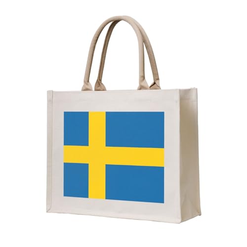 Sac fourre-tout drapeau suédois personnalisé pour femme