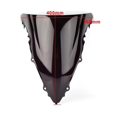 Bulle moto double courbure pour YZF R6 2003-2005 déflecteur vent noir - 5