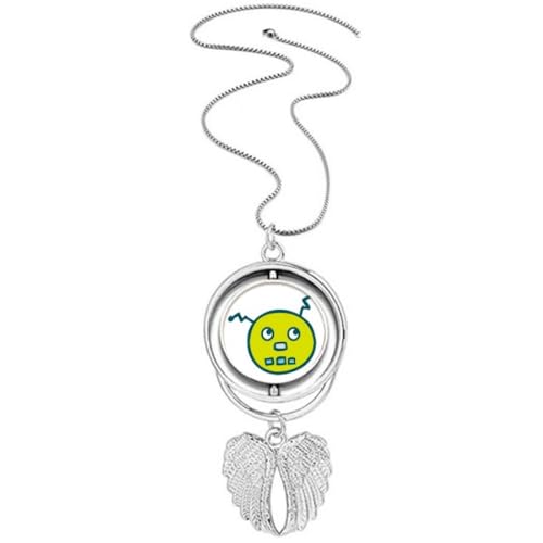 Collier ailes d'ange et robot alien art déco, le bijou idéal pour sublimer vos soirées branchées