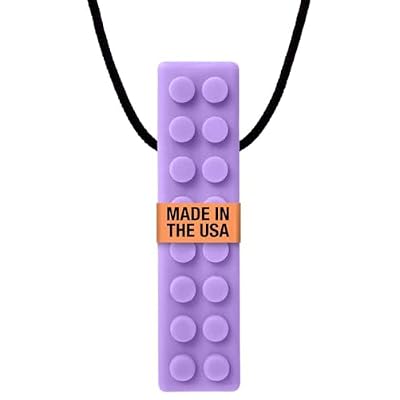 ARK Brick Stick, Chew Necklace for Sensory Kids and Adults, Oral and Hand Fidget for Autism, ADHD, SPD, Anxiety, Medical-Grade Textured Chew Necklace