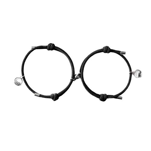 Preisvergleich Produktbild KUYG Paar Armband,Gebirgsallianz Magnetit Armschmuck Adjustable Bracelet Schmuck