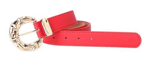 Casual Faux Leather Belt for Women, Fashion Belts Cowgirl Cowboy Pin Buckle Waist Strap for Jeans Pants Dresses