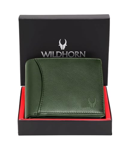 WILDHORN Genuine Leather Hand-Crafted Wallet For Men, Bifold Leather Wallet ,Model-WH1173