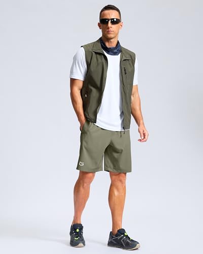 Image of G Gradual Men's Athletic Running Shorts with Zipper Pockets Quick Dry 7 inch / 5 inch / 9 inch Workout Gym Shorts for Basketball Hiking