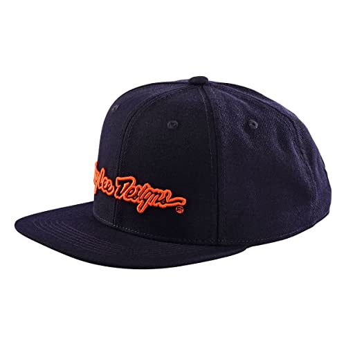 Frontino piatto Troy Lee Designs Cappello Snapback Signature, Blu Arancione, Taglia Unica Unisex-Adulto