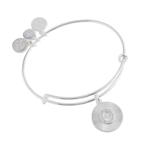 Image of Alex and Ani Initial I Pave Starburst Texture Bangle