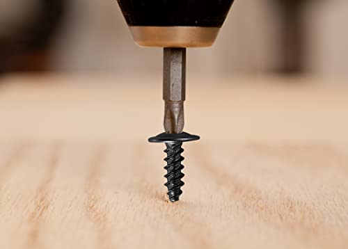 Image of WensiLon #8 Black Truss Head Wood Screws Quick Metal Self Tapping Zinc Oxide Assortment Kit