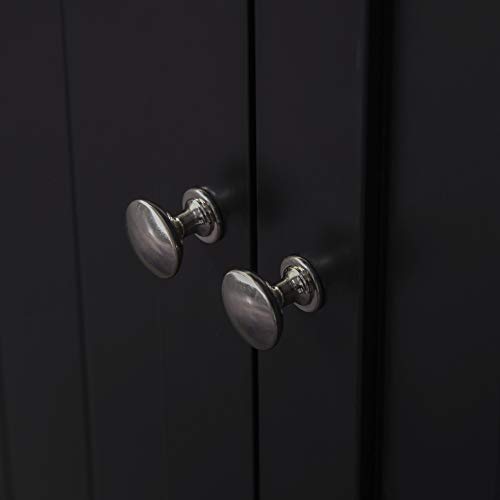 image for HOMCOM Kitchen Buffet Hutch Wooden Storage Cupboard with Framed Glass 