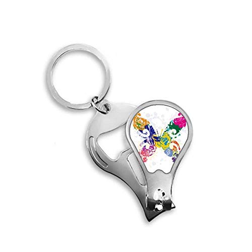 Coupe-ongles de pieds papillon coloré et motif graffiti floral DIYthinker