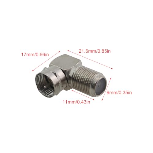 Conector coaxial F tipo ángulo 90° pack 6 miniatura 2