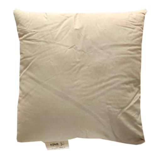 KOMA schlafgut Kapok Kopfkissen Classic, vegan, nachhaltig, Bio Premium Qualität Made in Germany aus Kapokfasern, Allergiker geeignet, atmungsaktiv (80 x 80 cm)