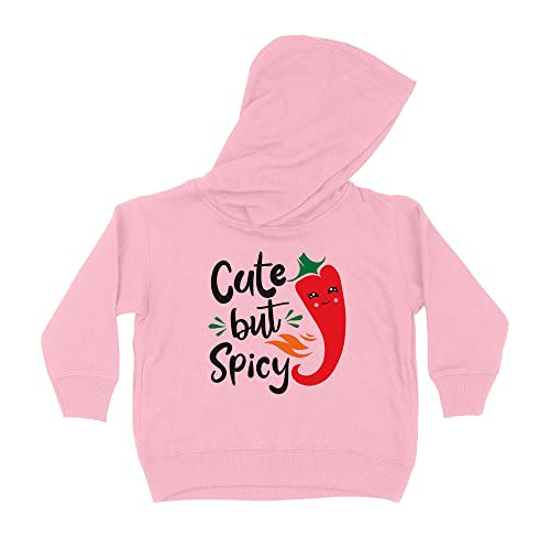 Cute But Spicy Kids Hoodie Sweatshirt Toddler 5T Light Pink