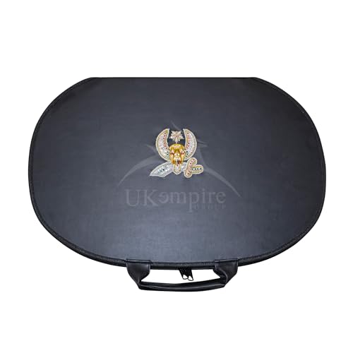 Premium Masonic Shriner Chain Collar Case Black (Hand Embroidered) Emblem – Improved Design, Freemason Carrying Bag3