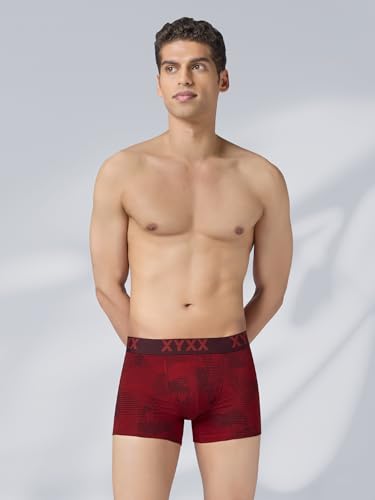 Image of XYXX Men's Cotton Modal Geometric Print Trunks | Antimicrobial, No-Marks Waistband Underwear for Men Combo (Pack of 2)