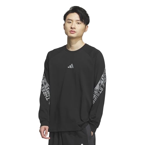 adidas [アディダス] ワード 長袖 Tシャツ QF125 メンズ ブラック (KB3660)