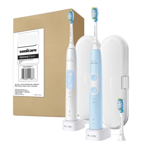 Warm Fortune Phiiliips Soonicare Optimal Clean Rechargeable Electric Toothbrush, 2-Pack (White, 3 Pack) -  HX6829/70