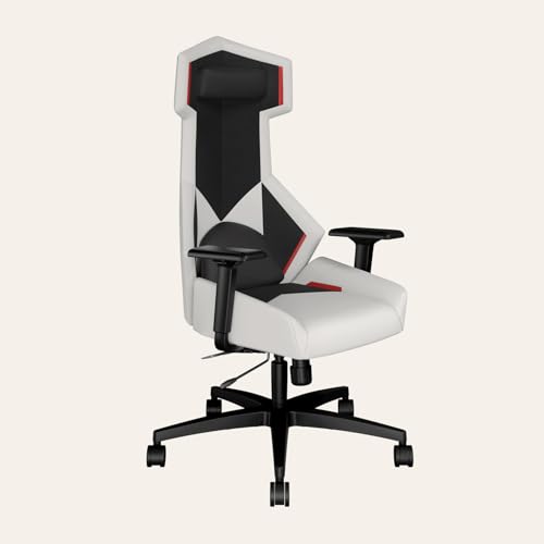 Image of Interio by Godrej Venox High Back Synthetic Leather Ergonomic Gaming Chair (White) 1-Year Warranty, 3D Armrest, Magnetic Lumbar and Headrest Adjustable