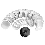 Chic Feeder 8 Häfen und Lochsäge Regenbesichtigung Geflügel Automatisches Futterkit für Schicke und Ente Red Chic Feederpoultry FeederDuck Feederpouly Up Behälterabfälle (White)