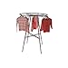 Econoco 42-Inch Folding Round Garment Rack, Adjustable 46–66″ Height Retail Display, Chrome Finish