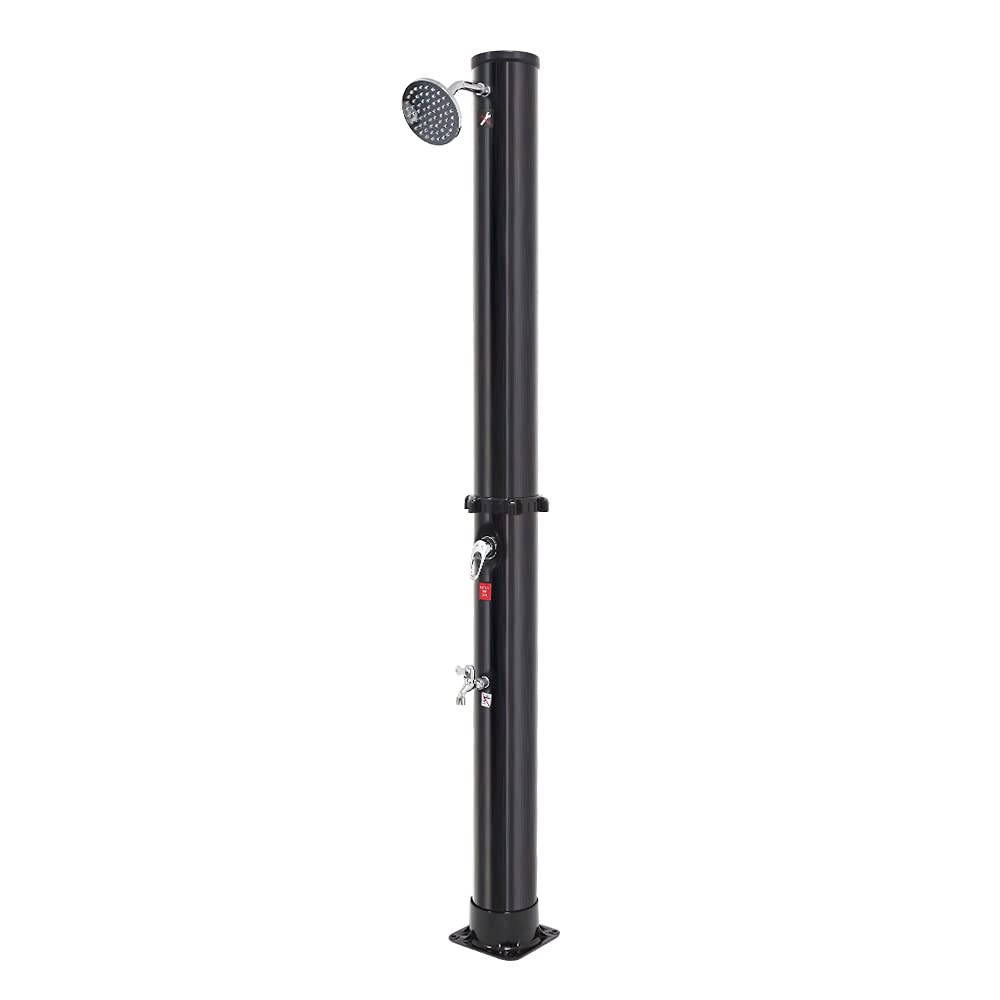homewell Prysznic solarny 35 l, ciepła woda, prysznic ogrodowy z kranem, solarny prysznic ogrodowy, prysznic ogrodowy, prysznic basenowy, kemping